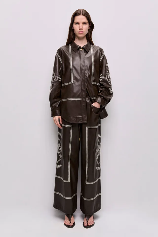 AJE Lotus Shirt in Brown from Aje, photo 1 of 1