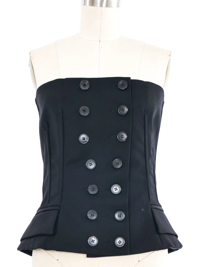 Dolce & Gabbana Half Jacket Corset Top in Silk from Arcade Vintage