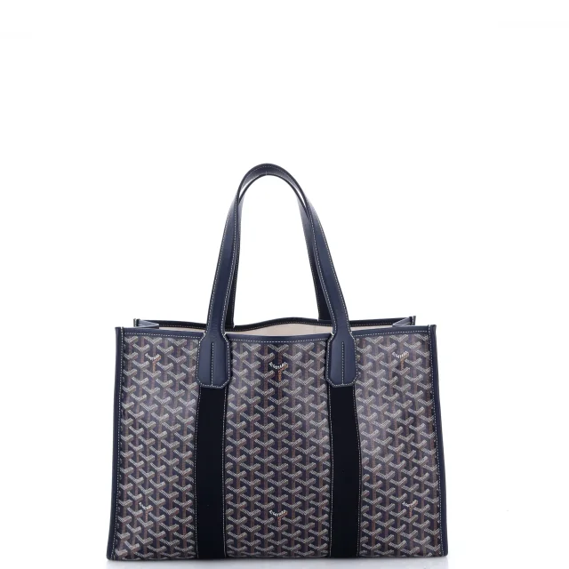 Goyard Villette Tote Printed Coated Canvas MM in blue Coated canvas from Rebag, photo 3 of 6