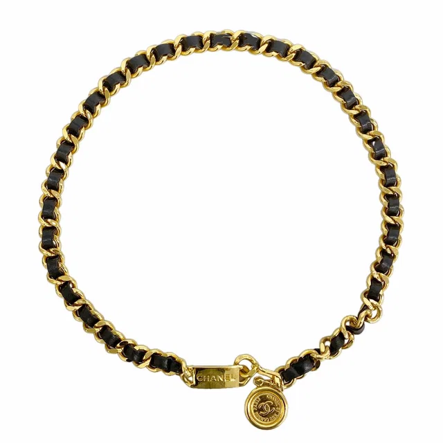 Chanel Belt Metal Black Gold in Black from The Reluxe
