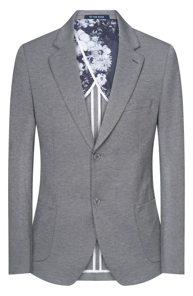 TOM BAINE Notch Collar Two Button 4-Way Stretch Jacket in Metallic, photo 3 of 6 from Nordstrom Rack