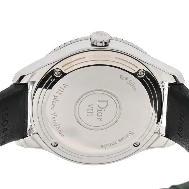 Stainless Steel Alligator Diamond Bezel 32mm Dior VIII Montaigne Quartz Watch White in White Crocodile from FASHIONPHILE, photo 4 of 5