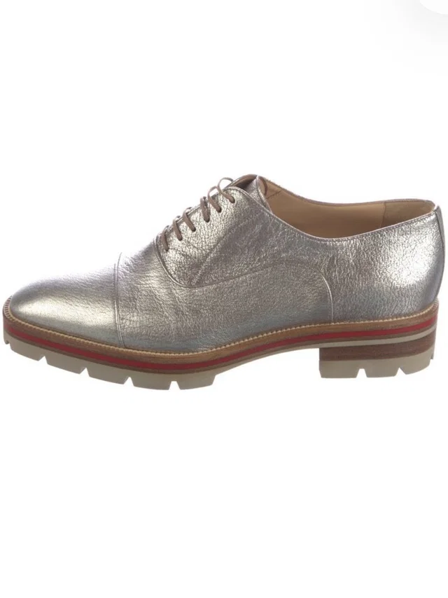 Christian Louboutin Leather Oxfords in silver|gray Leather from Poshmark