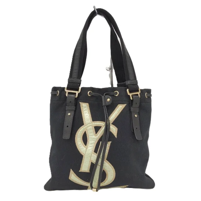 Saint Laurent Kahara Handbag Canvas Leather in Canvas from The Reluxe