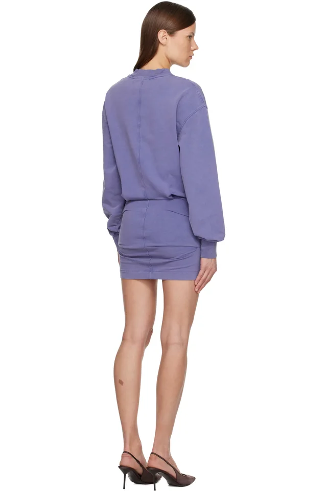 The Attico Purple Light American Fleece Minidress, photo 3 of 4 from SSENSE