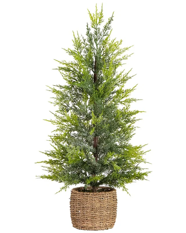 Nearly Natural 32In. Pre-Lit Artificial Lightly Snowed Cypress Christmas Tree, image 1 of 1 from Rue La La