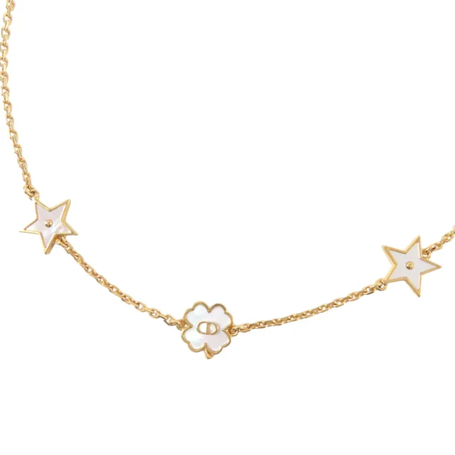 Dior Plated CD Mother of Pearl Destiny Necklace in gold from Her-Age, photo 3 of 8