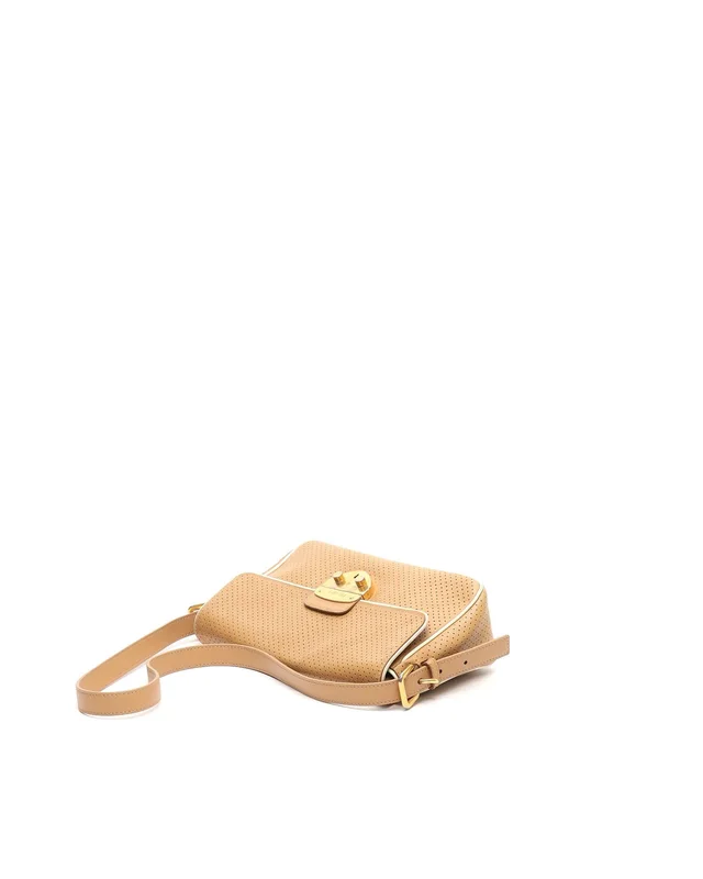 Prada Perforated Sound Lock Flap Bag in Leather from A Retro Tale, photo 4 of 9