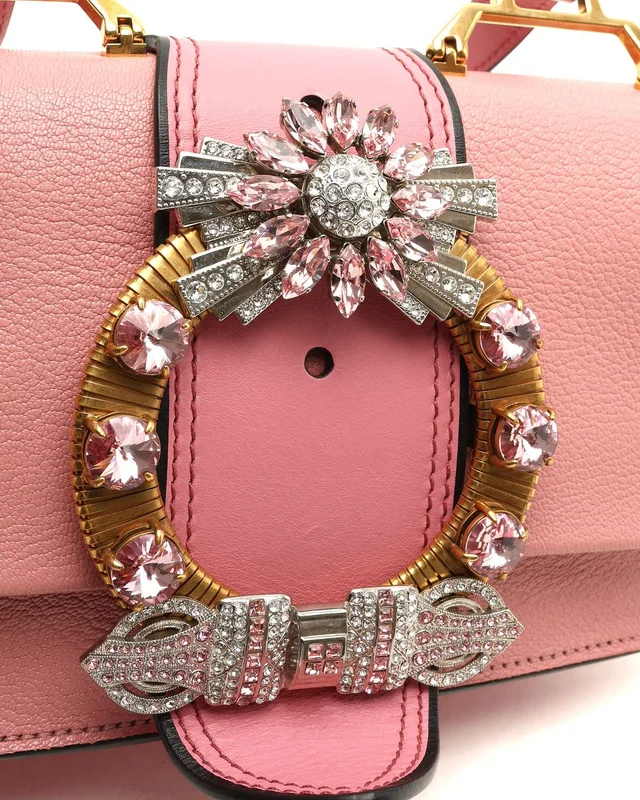 Miu Miu Madras Soft Calf Crystal Bag in Leather from A Retro Tale, photo 6 of 10
