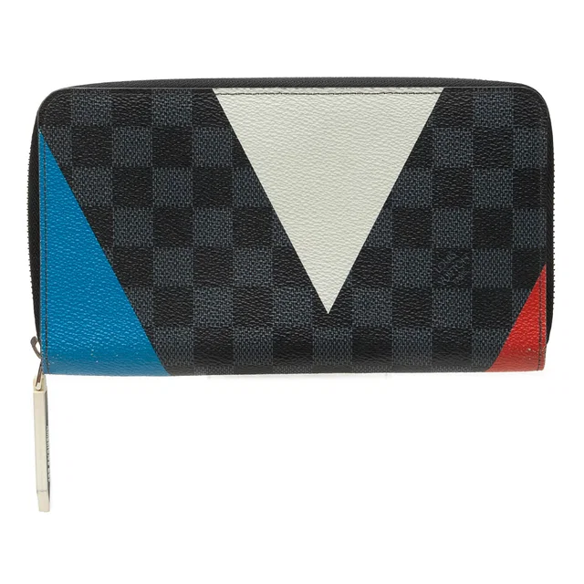 Blue Louis Vuitton Damier Cobalt Americas Cup Regatta Zippy Wallet Long Wallets in Blue Canvas from Designer Revival