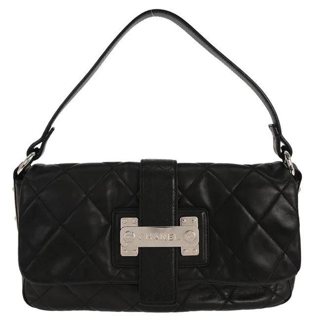 Chanel 2008-2009 Black Lambskin Handbag in Black Lambskin from AMORE Vintage Tokyo