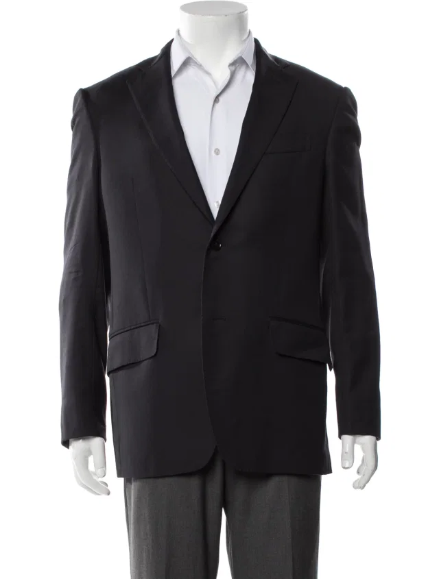 Etro Wool Beaded Accents Blazer in black Wool from The RealReal
