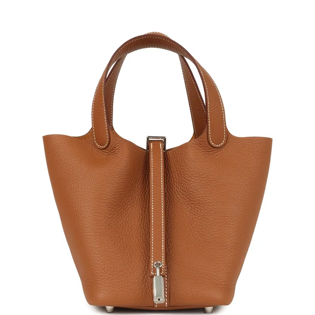 Hermès Picotin Lock 18 Gold Clemence Palladium Hardware in Gold Clemence leather from Madison Avenue Couture