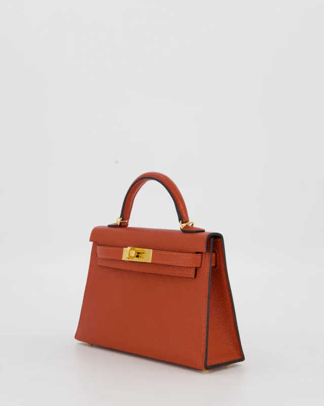 Hermès HSS Mini Kelly II 20 Bag in Blue Goatskin from Sellier, photo 10 of 24