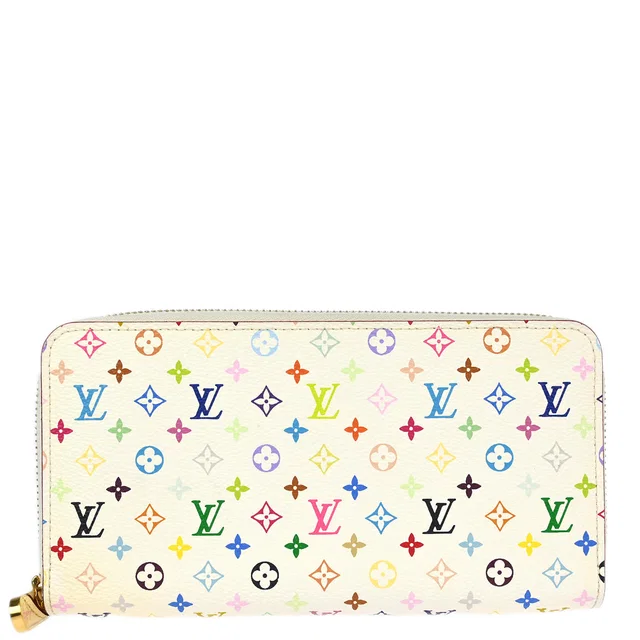Louis Vuitton 2012 White Multicolor Zippy Wallet M60241 in White Canvas from AMORE Vintage Tokyo
