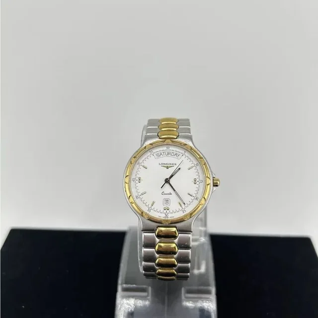 Longines Conquest Watch Gold In Steel Quartz White Dial 34.5mm #11 in gold|white from Poshmark