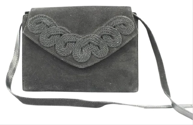 Ferragamo Suede Flap Woc Msml9 Black Clutch in Black Suede from Bagriculture