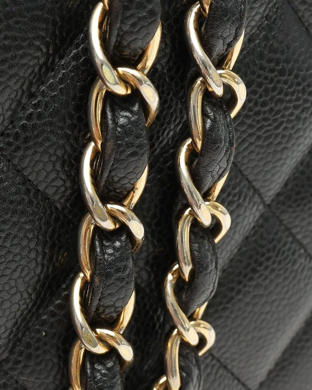 Chanel Classic Jumbo Caviar Single Flap Bag in Caviar leather from A Retro Tale, photo 7 of 12