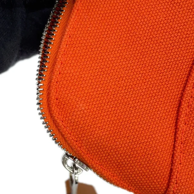 Hermès BolidePouch Orange・Feu Cotton100% Size Mini in Orange from GALLERY RARE, photo 7 of 10