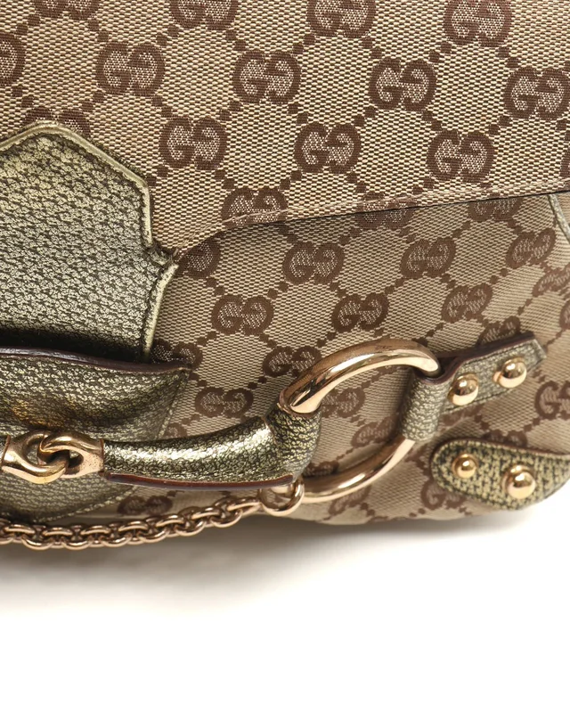Gucci GG Horsebit Bag in Canvas from A Retro Tale, photo 8 of 11