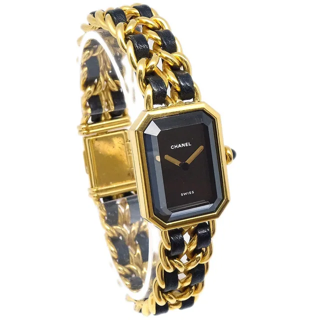 Chanel Premiere Watch #XL in Leather from AMORE Vintage Tokyo