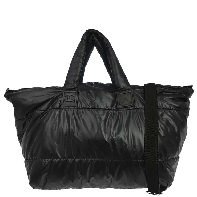 Chanel 2009-2010 Black Nylon Coco Cocoon 2way Shoulder Tote Bag in Black Nylon from AMORE Vintage Tokyo