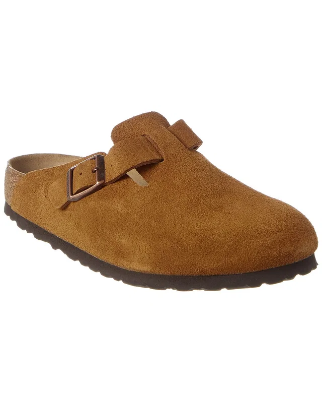 Birkenstock Boston Soft Footbed Suede Leather Clog in //asset1.ruecdn.com/images/sw/131106/1311063609_RLSW_brown.jpg, image 1 of 1 from Rue La La