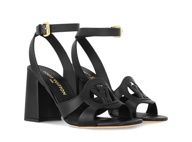 Louis Vuitton Isola Black Leather Sandals 38,5 in Black Leather from HEWI