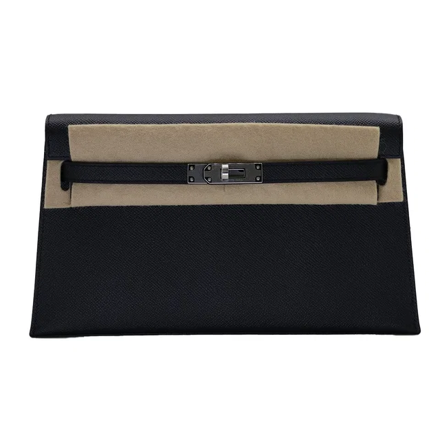 Hermès Kelly elan Black Epsom PHW K in Black Epsom leather from Luxury Promise