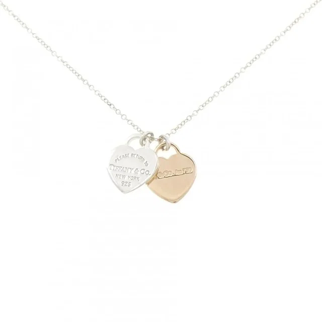 Tiffany & Co. Return To Double Heart Necklace in multicolor from Grailed