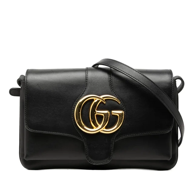 Black Gucci Small Calfskin Arli Crossbody in Black Calfskin from Designer Revival