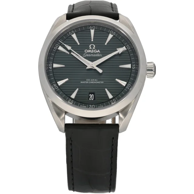 Omega Seamaster Aqua Terra 220.13.41.21.10.001 41mm Stainless Steel Watch in Leather from H&T