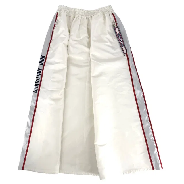Dior Skirt Logo Line Long White Polyester Spring Summer 34 in White from The Reluxe