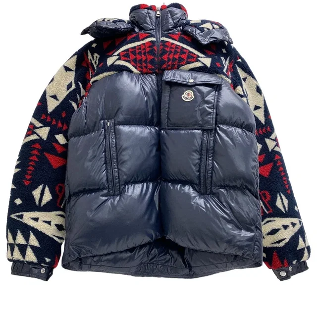 Moncler Thymelee 5 Nylon Down Jacket Navy in Navy Nylon from The Reluxe