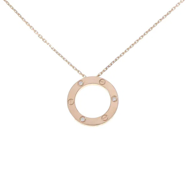 Cartier Love 750 Pink Gold Diamond Necklace in Pink from LuxUness