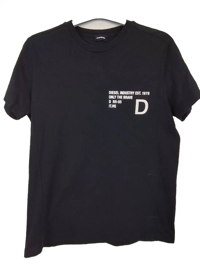 Diesel T-HOVER Men's T-shirt Black Size: S in Black Cotton from Oxfam Online Shop