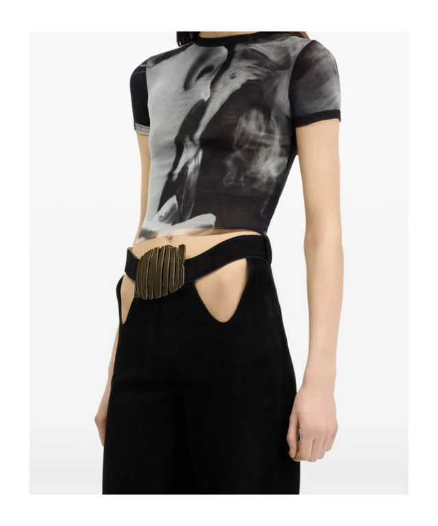 Jean Paul Gaultier Smoking Women Print T-Shirt, photo 3 of 5 from SENSER