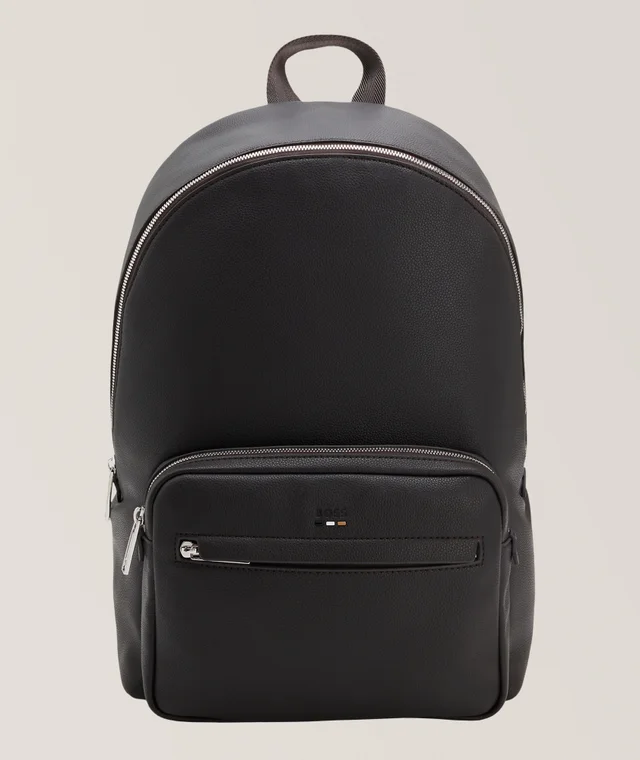BOSS Ray Faux Leather Backpack in Brown 80% recycled polyurethane, 20% polyester from Harry Rosen, photo 1 of 1