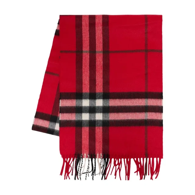 Burberry Scarf — Red Cashmere Scarfs in Red Cashmere from HEWI