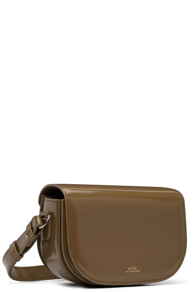 A.P.C. Khaki 'Le B Side' Small Bag, photo 2 of 4 from SSENSE