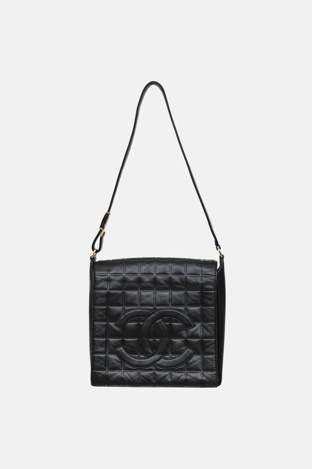 Chanel 2000 - 2002 Chocolate Bar Mark Bag in Brown Leather from VSP Consignment
