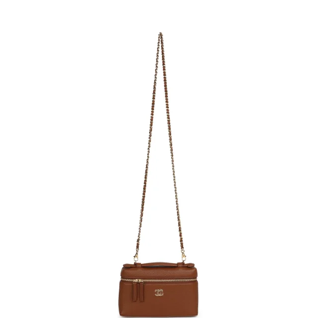 Chanel "Supple" Top Handle Long Vanity Case in Brown Caviar leather from Madison Avenue Couture, photo 7 of 9