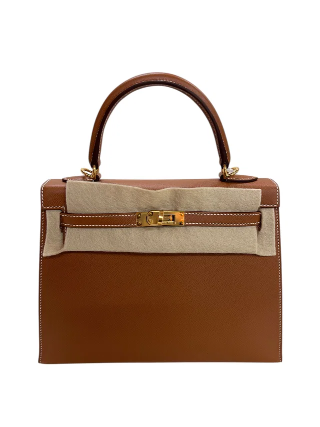 Hermès Kelly 25 Sellier Gold Madame GHW #K in Gold from Luxury Promise