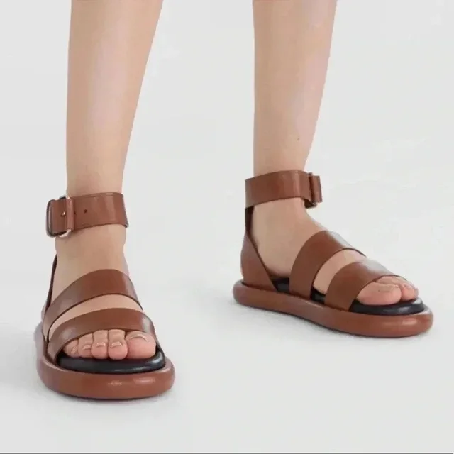 Proenza Schouler Flash Sale Porenza Schouler Pipe Leather Sandals 6.5 (37) in brown|red|neutral Leather from Poshmark
