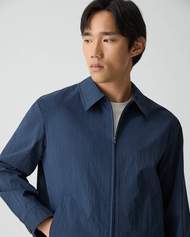 Theory City Zip Jacket in Textured Nylon, photo 5 of 6 from Theory