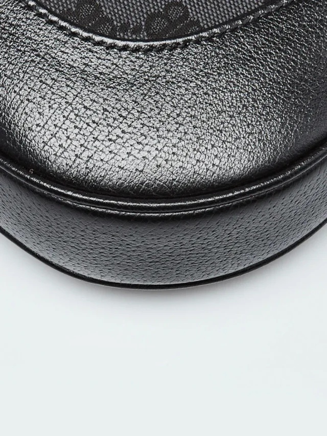 Balenciaga x Gucci Grey/Black Canvas/Leather The Hacker Project 1961 Medium Jackie Bag in Black Canvas from Yoogis, photo 4 of 11