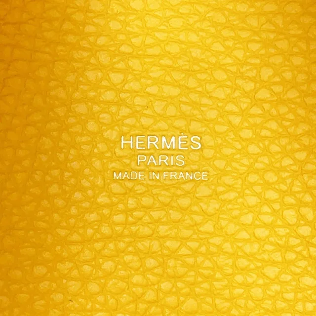 Hermès Picotin Lock Jaune Ambre Taurillon Clemence Size PM in Yellow Clemence leather from GALLERY RARE, photo 14 of 15