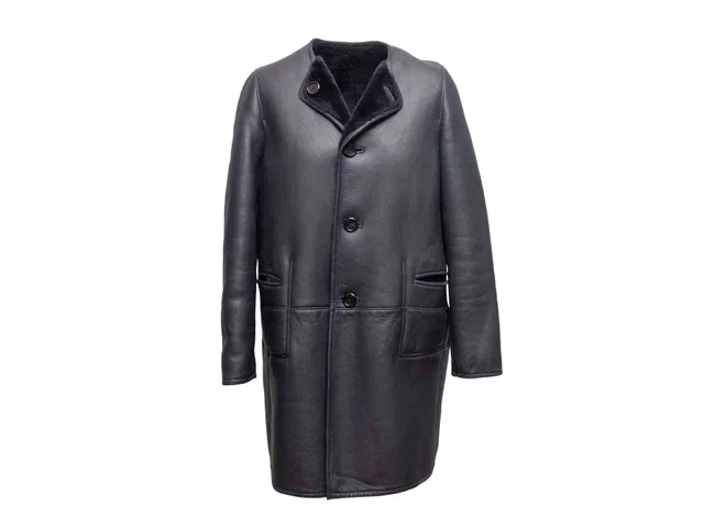 Black Marni Reversible Shearling Coat Size IT 40 in Black from Designer Revival