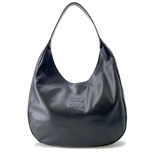 Miu Miu Shoulder Bag Hobo Leather Miu Black One in black Leather from Poshmark
