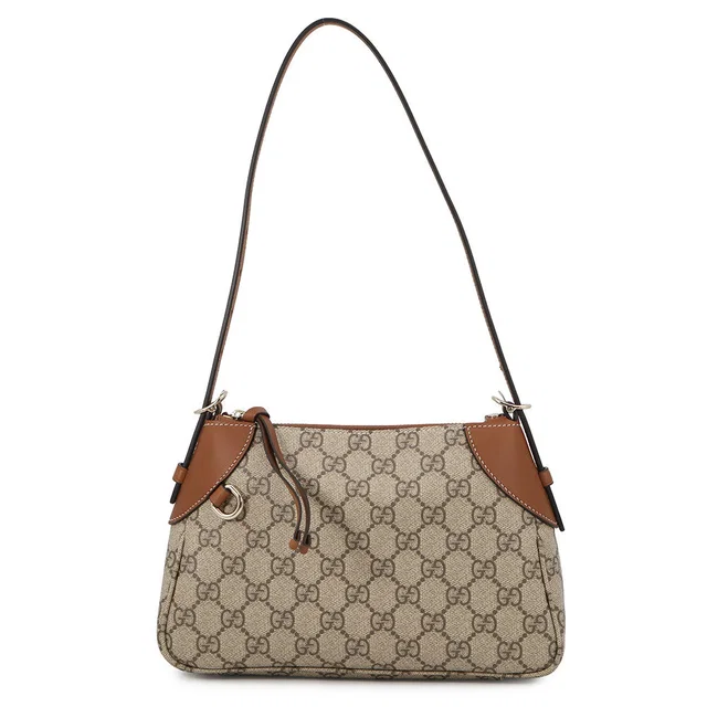 Gucci GG Emblem Shoulder Bag Beige/Brown815218 GG Supreme Leather Size Small in Beige Leather from GALLERY RARE